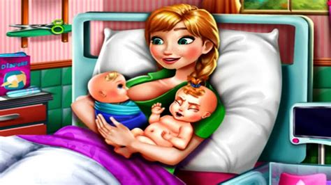 Disney Frozen Games Pregnant Princess Anna Twins Baby Birth Youtube