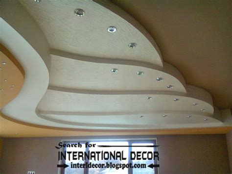 Multi Level Gypsum Ceiling Designs With Spot Light