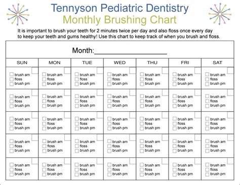 Brushing Chart Pediatric Dentist In Denver Co Tennyson Pediatric