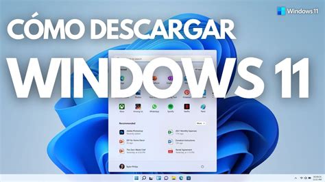 cómo descargar e instalar windows 11 desde página oficial youtube