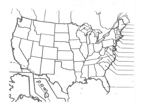 Printable Blank States Map