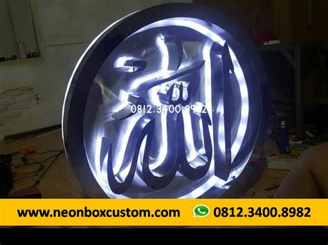 Contoh desain neonbox yang unik. Jasa Neon Box Bulat Akrilik - Konsultasi via WA/Telp 0812-3400-8982