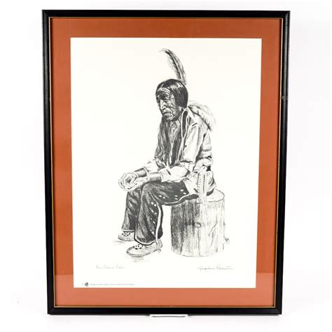 Pair Of Framed Prints Of Native American Portraits After Jacqueline