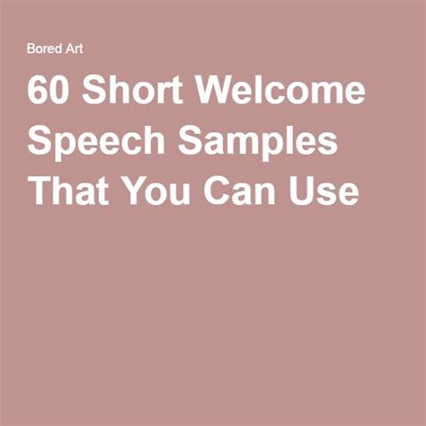 70 Short Welcome Speech Samples To Address Any Event