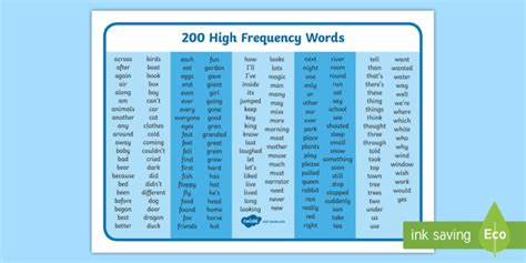 high frequencycommon word mat teacher