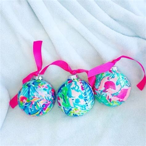Lilly Pulitzer Fabric Ornament Set Lilly Pulitzer Fabric Lilly