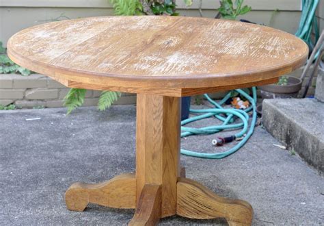 How To Refinish A Kitchen Table Farmhouse Style Diy Stained Top