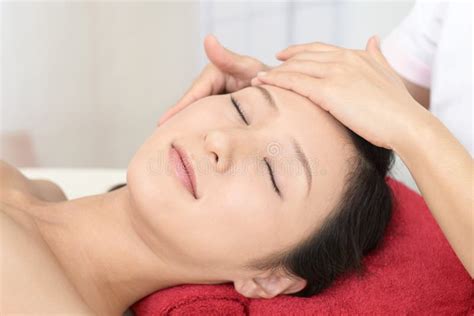 Beautiful Young Woman Receiving Facial Massage Stock Image Image Of Massage Lips 111639481