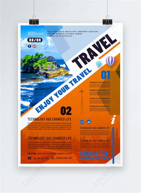 Modern Tourism Summer Promotion Poster Design Template Imagepicture