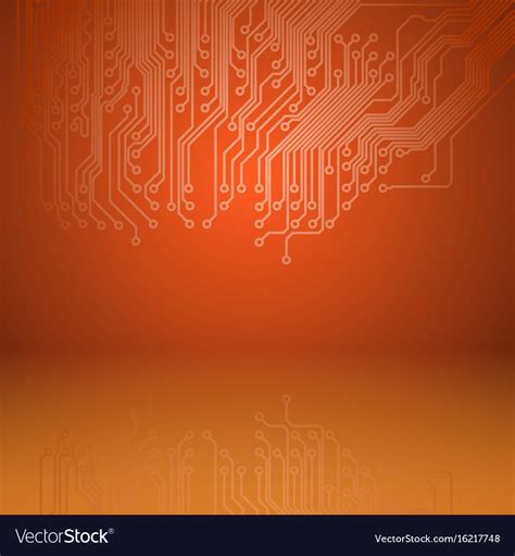 Abstract Electronics Orange Background Royalty Free Vector
