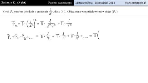 Zadanie 12 Matura Próbna Rozszerzony Grudzień 2014 Youtube