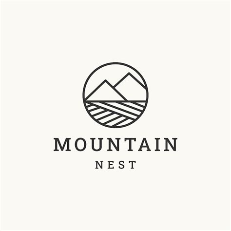 Premium Vector Valley Mountain Logo Icon Design Template