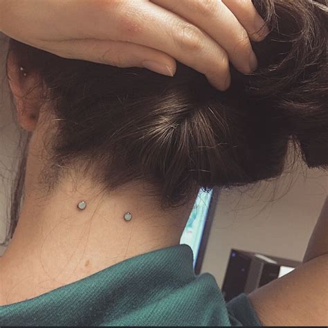 Nape Piercing Surface Barbell Nape Piercing Cute Piercings Body