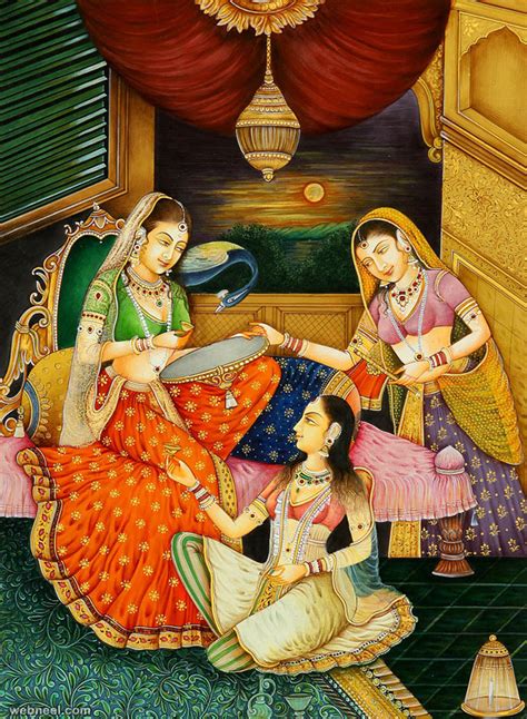 The Ancient Mughal Kama Harem Paintings Century October Daily
