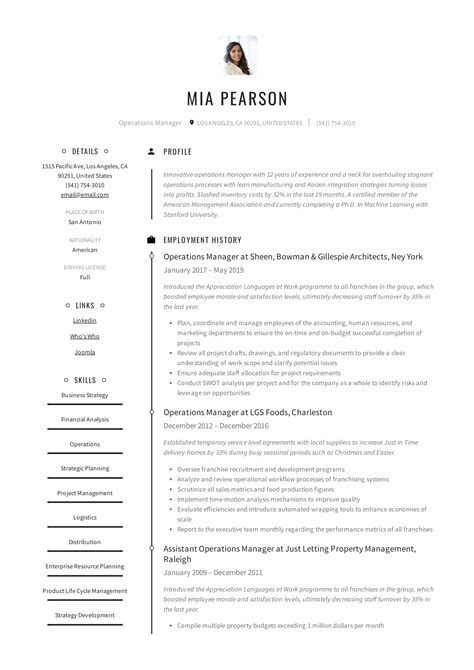 Operations Manager Cvs