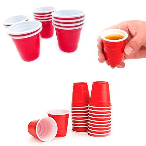 100 mini red cups 2oz plastic shot glasses jello jelly drink party disposable 7795735194652 ebay