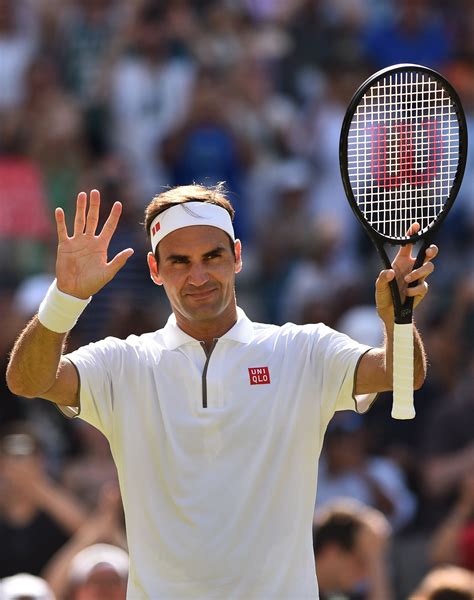Roger Federer At The 2019 Wimbledon Championships He Is A Swiss