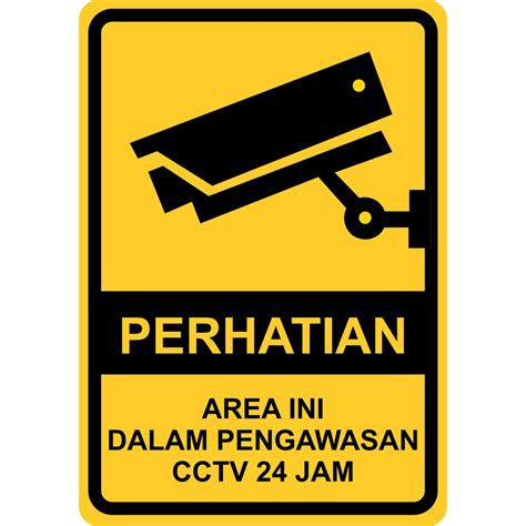 Jual Rambu Area Pengawasan CCTV 24 Jam Kotak 45cm X 60cm Plat