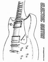 Guitar Electric Coloring Musical Instrument Pages Classic Yescoloring Gritty Instruments sketch template