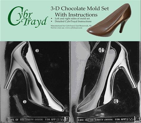 3d Two Mold Set High Heel Shoe Chocolate Candy Mold With Exclusive