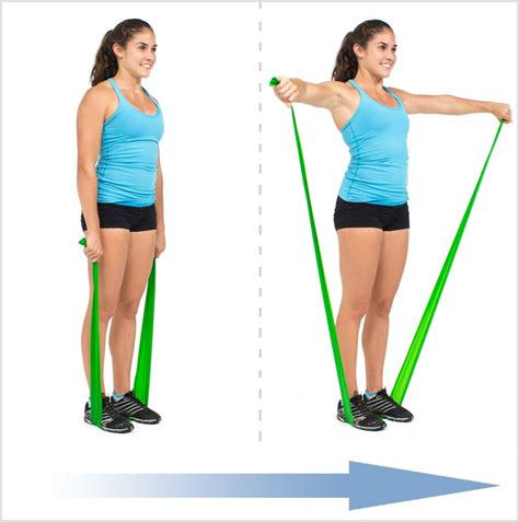 Lateral Raise With Flat Resistance Bands Strength Building Workouts