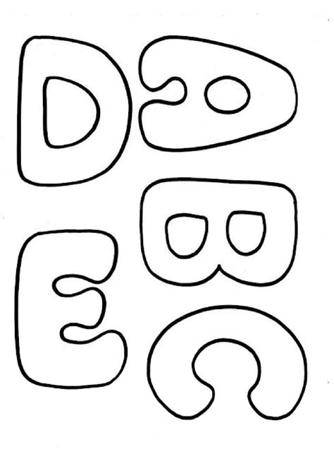 Abc Letras Do Alfabeto Para Imprimir Moldes Do D
