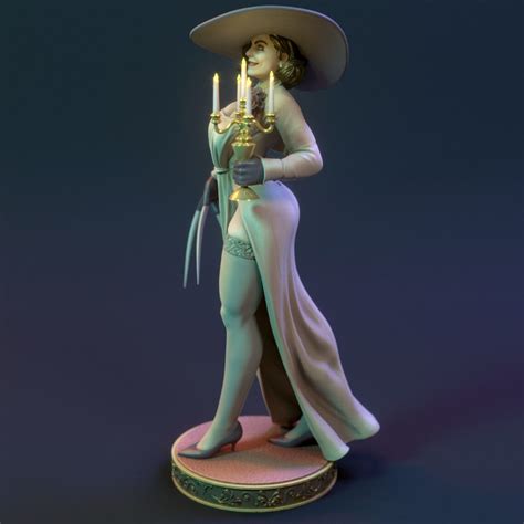 Lady Dimitrescu 3d Printed Pinup Statue De Resident Evil Viii Etsy