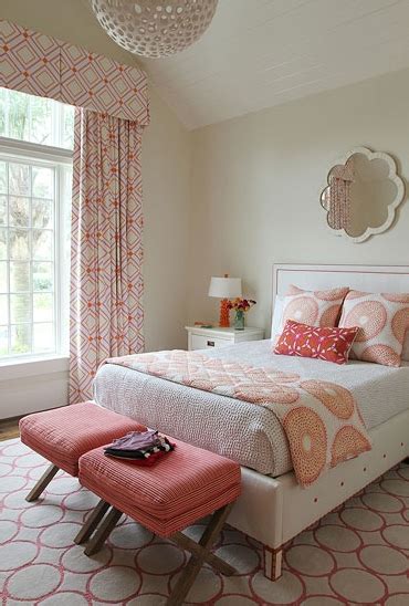 andrew howard interior design chic pink  orange girls room