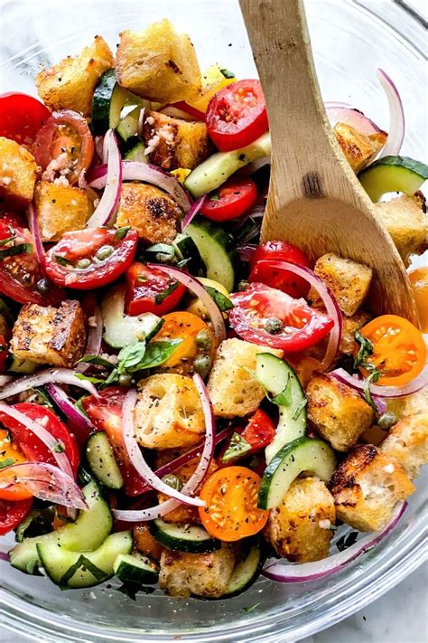 How To Make The Best Panzanella Greek Salad Pasta Panzanella Salad Recipe