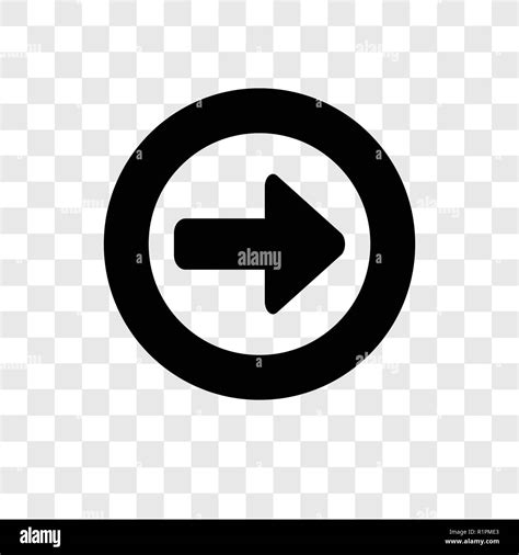 Right Circling Arrow Vector Icon Isolated On Transparent Background