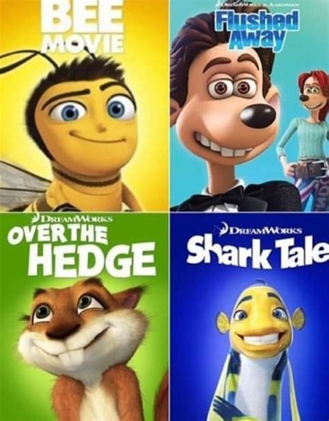 Dreamworks 4 Movie Collection Flushed Awayover The Hedgeshark Tale