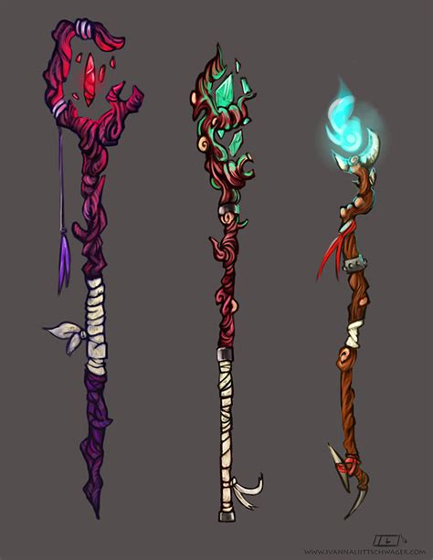 Magical Staff And Scepter Weapons Art Gallery Fortin Lignew