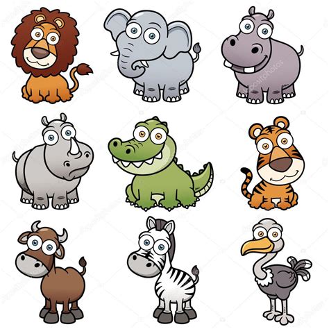 Dibujos Animados De Animales Salvajes — Vector De Stock 29883795