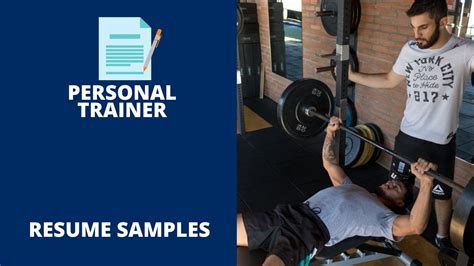 Personal Trainer Resume Sample