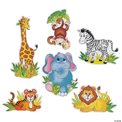 Jumbo Zoo Animal Cutouts 6 Pc Oriental Trading