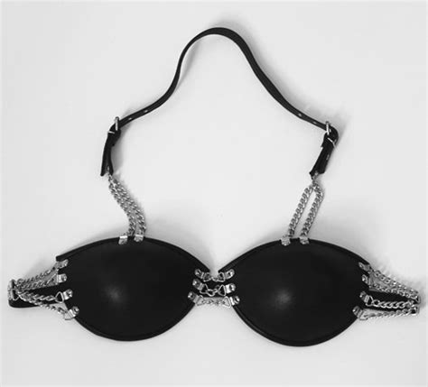 Leather Bra With Shell Cups Joanna Lark