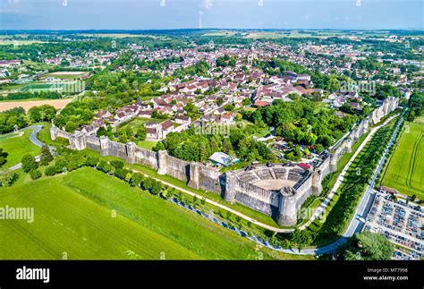 Aerial View Of Provins A Town Of Medieval Fairs And A Unesco World