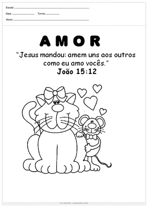 Atividades Sobre O Amor Ensino Religioso