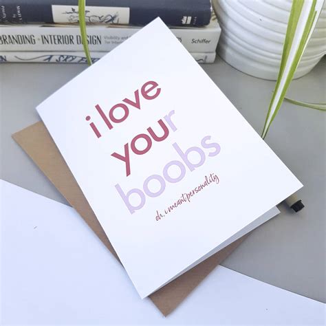 I Love Your Boobs Flirty Valentine S Day Card By Rich Babe Things Notonthehighstreet Com