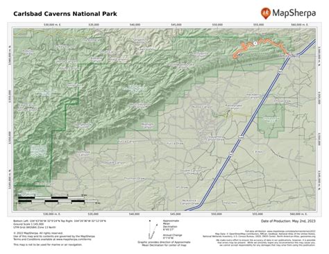 Carlsbad Caverns National Park Map Location Trails