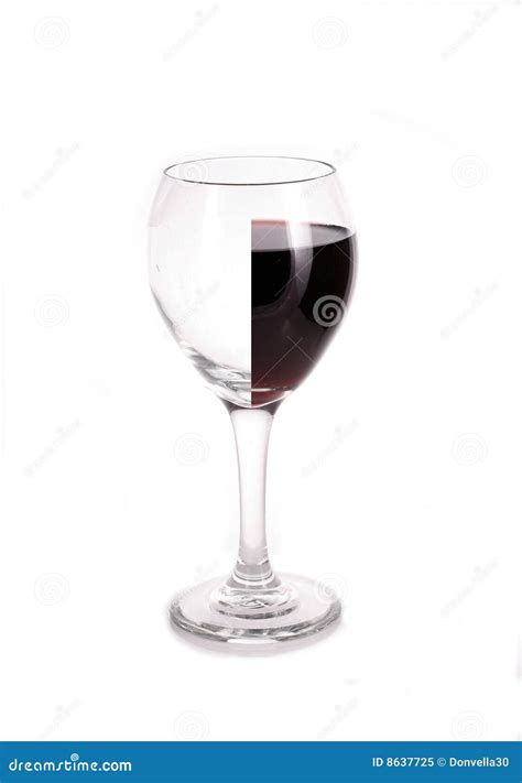 Half Full Wine Glass Stock Image Image Of Outline Flute 8637725