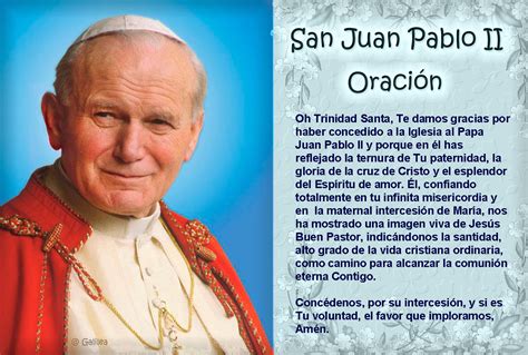 ® Imágenes Y S Animados ® Estampa Con OraciÓn A San Juan Pablo Ii