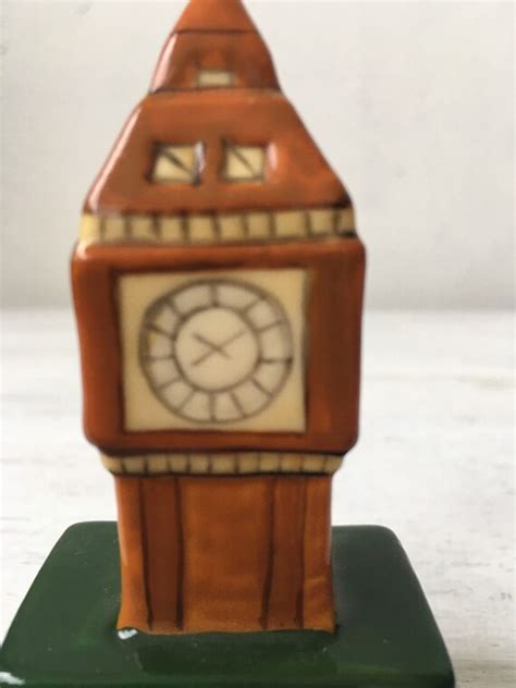 Big Ben Miniature Porcelain Trinket Box London Clock Gem