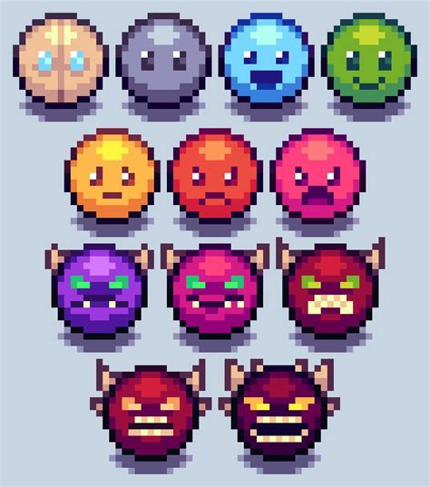 Pixel Art Demon Faces Are Completed Let Me Know What You Think R
