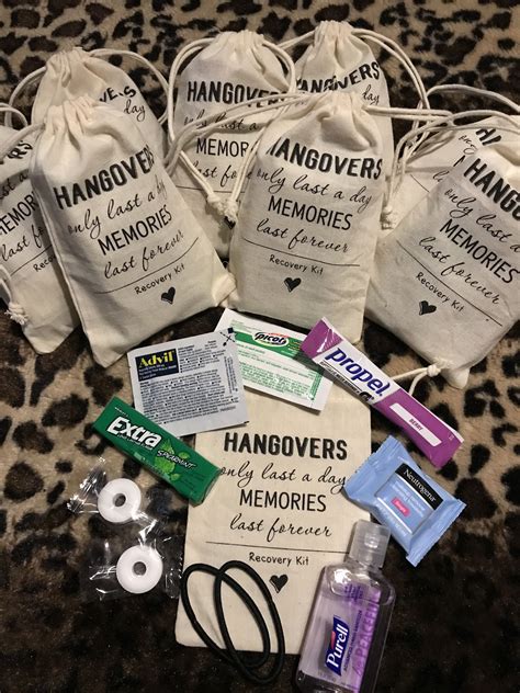 Hangover Kits Recovery Kits Hangovers Only Last A Day Memories Last Forever Bachelorette