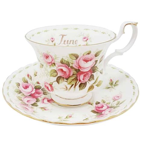 Royal Albert June Roses Flower Of The Month Tea Duo Clyde On 4th Antiques And Collectables