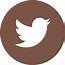 Twitter Icon Circle Logo BROWN  Toast Cafe & Patisserie