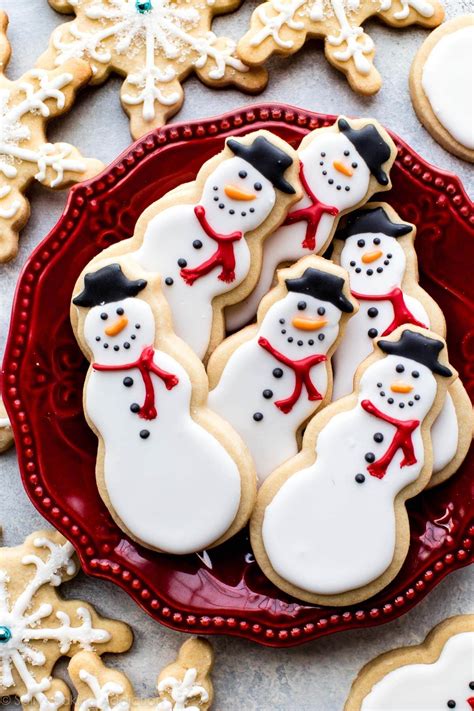 Make these simple xmas cookies from scratch for your holiday christmas cookies exchange! Snowman Sugar Cookies | Christmas sugar cookie recipe ...