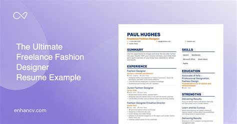 5 Freelance Fashion Designer Resume Examples And Guide For 2023