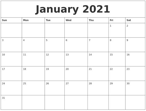 Rocketcalendar.com has free calendars for every year from. Print Monthly Calendar 2021 Free in 2020 | Monthly ...